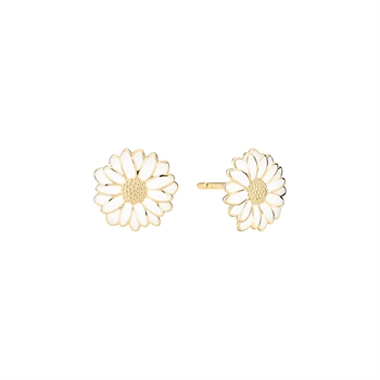 Lund Copenhagen Marguerit Ohrstecker Blüte 11 mm vergoldet Sterling Silber