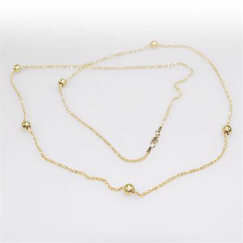 San - Link of joy Starlight Beads 925 Sterling Silber Halskette vergoldet, Modell 911