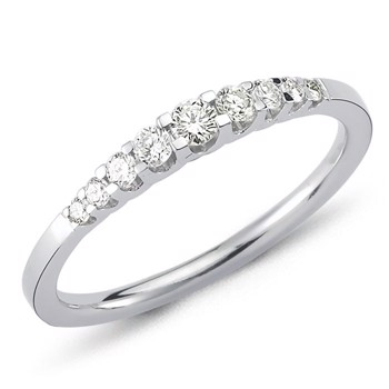 Nuran 14 kt Weißgold Diamant Allianz Ring, aus der Empire Ring Serie mit 0,24 ct bis 1,00 ct Diamanten Wesselton / SI