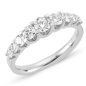 Nuran 14 kt Weißgold Diamant Allianz Ring, aus der Empire Ring Serie mit 0,24 ct bis 1,00 ct Diamanten Wesselton / SI