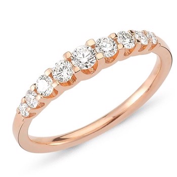 Nuran 14 kt Roségold Diamant Allianz Ring, aus der Empire Ring Serie mit 0,24 ct bis 1,00 ct Diamanten Wesselton / SI
