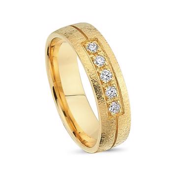 Nuran 14 karat gelbgold Lady ring mit 0,125 ct diamanten wesselton si