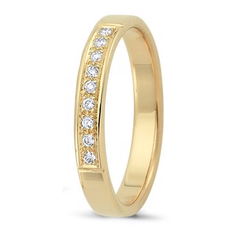 Nuran Love Sweet Love Gelbgold Damering med 9 x 0,01 ct stk diamanter Wesselton VS