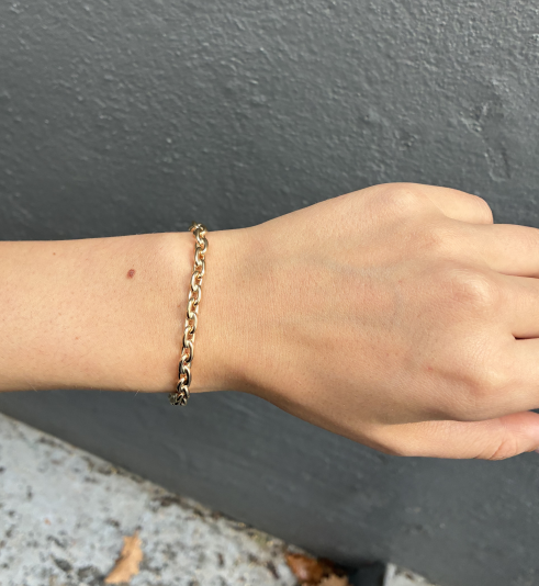Anker rund - 14 kt gold - Armbänder, Fußkettchen & Halsketten