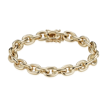 Anker rund - 14 kt gold - Armbänder, Fußkettchen & Halsketten