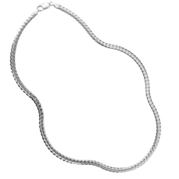 925 Sterling Silber Schlangenkette Halsketten, 3,2 x 1,2 mm - 42 cm