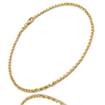 Anker rund - 8 kt Gold - Armbänder, Fußkettchen und Halsketten