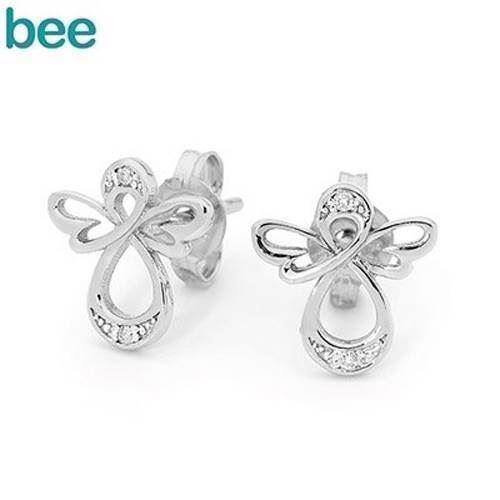 Bienenschmuck Engel 9 Karat Ohrringe glänzend, Modell W55594