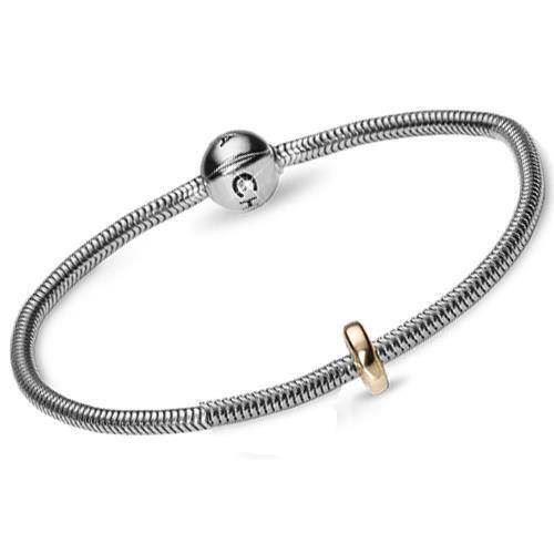 Christina Watches silber armband mit vergolden Silber stopper, 17 cm