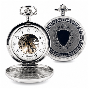Bonett Pocket Mechanische, aufziehbare Taschenuhr aus Edelstahl von Bonett, 431