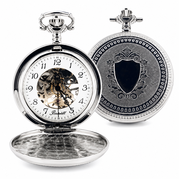 Bonett Pocket Mechanische, aufziehbare Taschenuhr aus Edelstahl von Bonett, 431