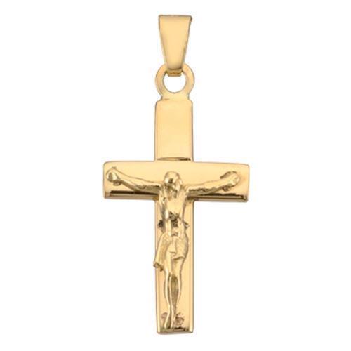 Breites Stuhlkreuz mit Jesus, Silber oder Gold - Verschiedene Größen