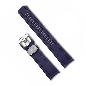 Crafter Blue Navy Luxusgummibandarmband für Seiko SKX linie und wahlweise mit silberner, goldener oder schwarzer Schnalle