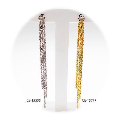 San - Link of joy Ads On - Diamant 925 Sterling Silber Ohrringe glänzend, Modell CE-15555