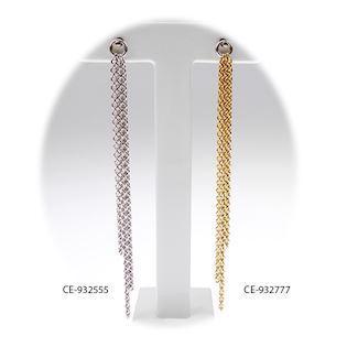San - Link of joy Auswechselbare 925 Sterling Silber Ohrringe glänzend, Modell CE-932555