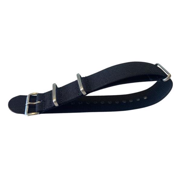 Black Canvas watchstrap - 18 mm