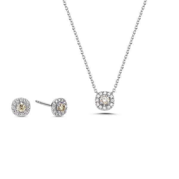 Nuran set , mit insgesamt 0,48 ct  Champagne / Wesselton SI