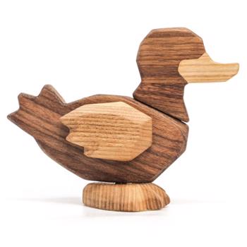 Fablewood Duck - Herrscher des Sees - Holzfigur mit Magneten zusammengesetzt