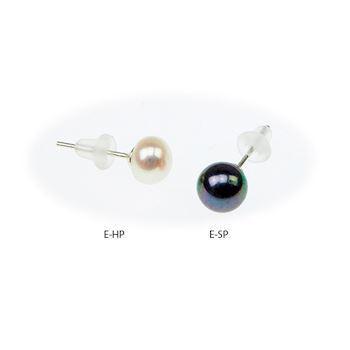 San - Link of joy Auswechselbare 925 Sterling Silber Ohrringe weiß glatt, Modell E-HP