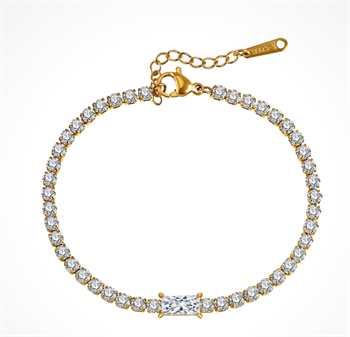 Stål forgyldt armbånd, von Støvring Design