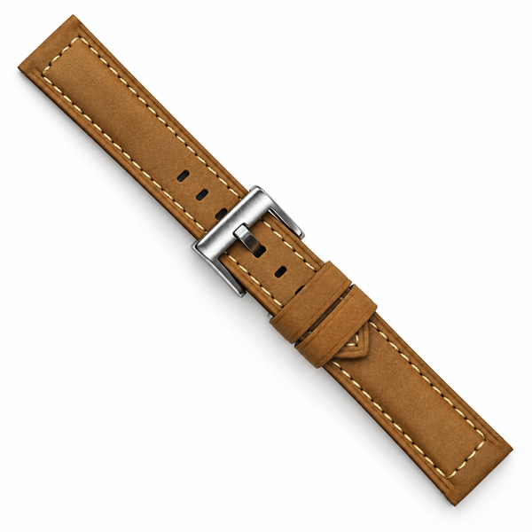 Cognac Vintage leather watchstrap - 22 mm