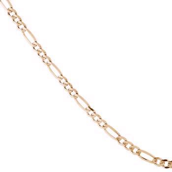 Figaro - 8 Karat Gold - Armbänder, Fußkettchen und Halsketten - 3 Breiten und 14 Längen