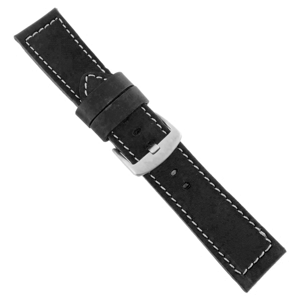 Black Calfskind watchstrap - 22 mm