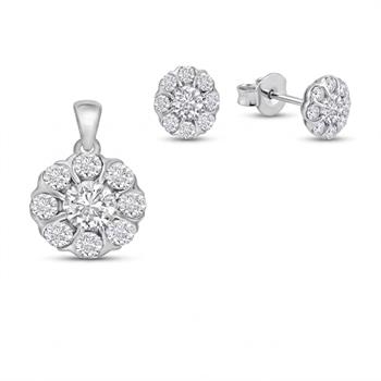 Houmann set , mit insgesamt 0,505 ct GH/VS-SI
