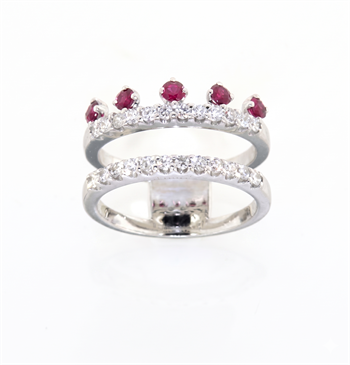 Moraglione Margherita Ring, mitt 0,42 ct & 0,50 ct