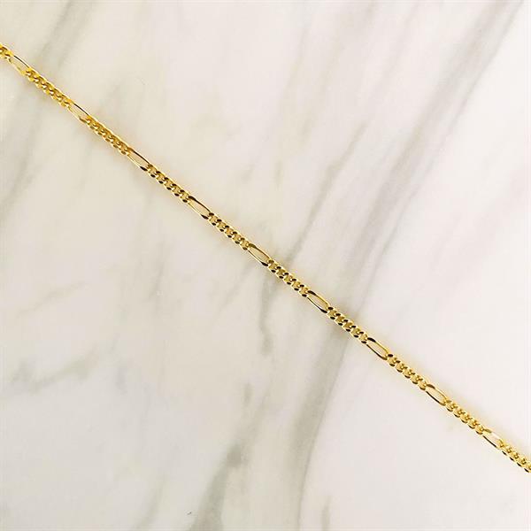 Guld & Sølv Design Figaro Fußkette vergoldetes Silber