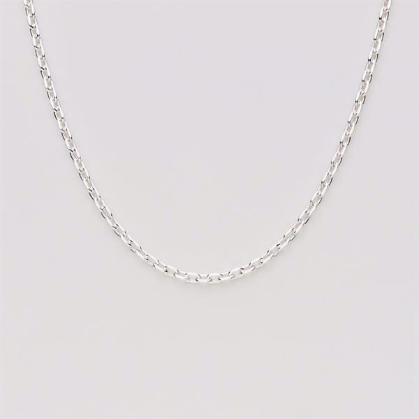 BNH Anker Facet Halskette 60 cm in Silber