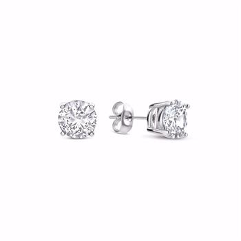 Frank1967 Herren Ohrstecker aus Stahl mit 5 mm Zirkonia