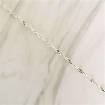 Guld & Sølv Design Singapore Ankelkette aus 925 Silber 27 cm
