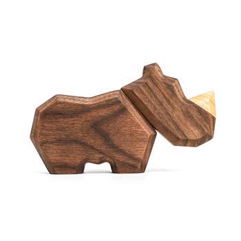 Fablewood Nashornkind - Holzfigur mit Magneten zusammengesetzt
