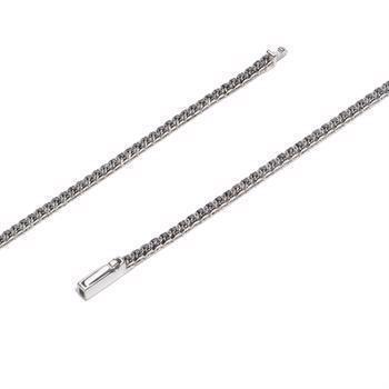 18 kt weißgold tennisarmband mit 80 schwarzen diamanten von 0,030 kt, 17-19 cm