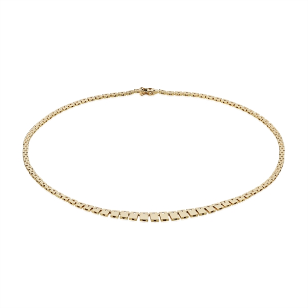 Ziegelstein 14 kt Gold Halskette