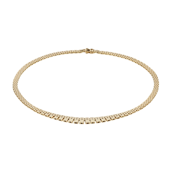 Ziegelstein 14 kt Gold Halskette