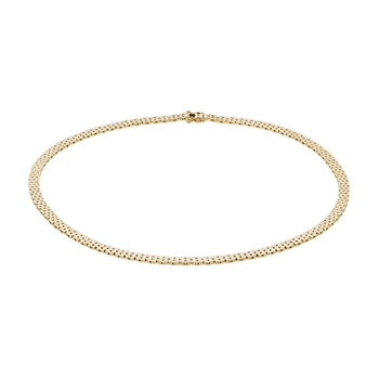 Ziegelstein 14 kt Gold Halskette