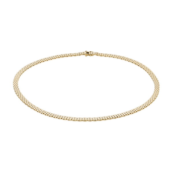 Ziegelstein 14 kt Gold Halskette