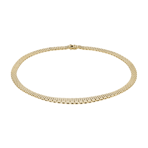 Ziegelstein 14 kt Gold Halskette