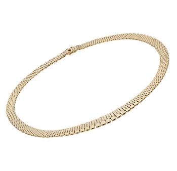 Ziegelstein 14 kt Gold Halskette