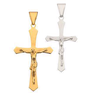 Kreuz mit Jesus, Silber oder Gold - Verschiedene Größen