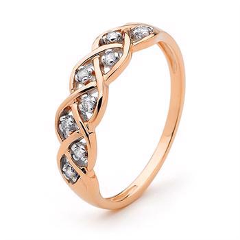 Ring aus Roségold - mit 8 echten Diamanten