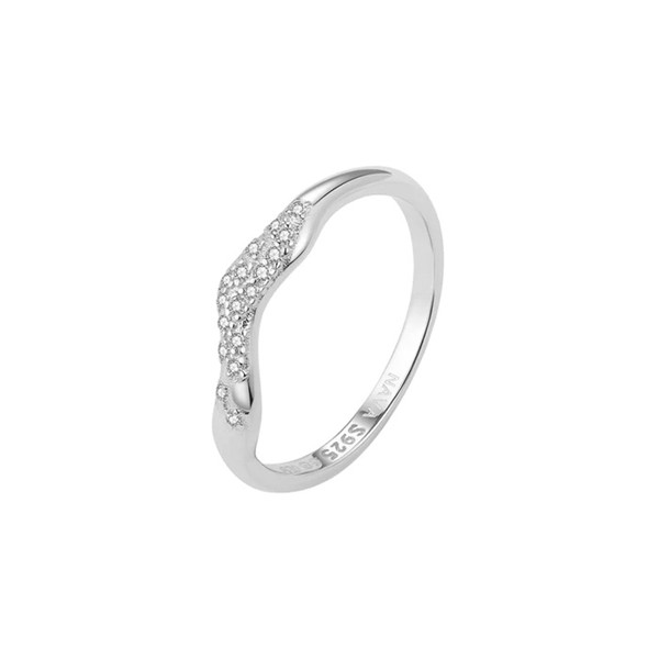 Adhara - Elegant sølv ring med smukke zirkoner, NAVA Cph, str 56