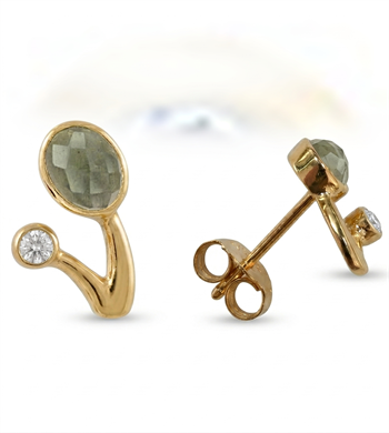 Vergoldeter Ohrring - Blaumischung von Rabinovich