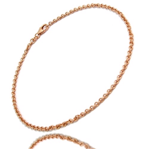 Anker rund - 14 kt Roségold - Armbänder und Halsketten