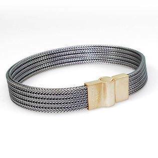 San - Link of joy Armband aus 925er Sterlingsilber, leicht oxidierte Ketten, Modell 87007
