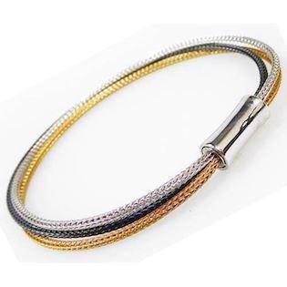 3-reihiges Schlangenarmband oder Halsketten mit Magnetverschluss