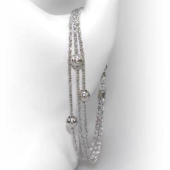 San - Link of joy Starlight Beads 925 Sterling Silber Halskette rhodiniert, Modell 900h