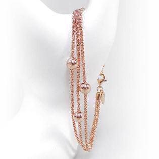 San - Link of joy Starlight Beads 925 Sterling Silber Halskette rose vergoldet, Modell 906h